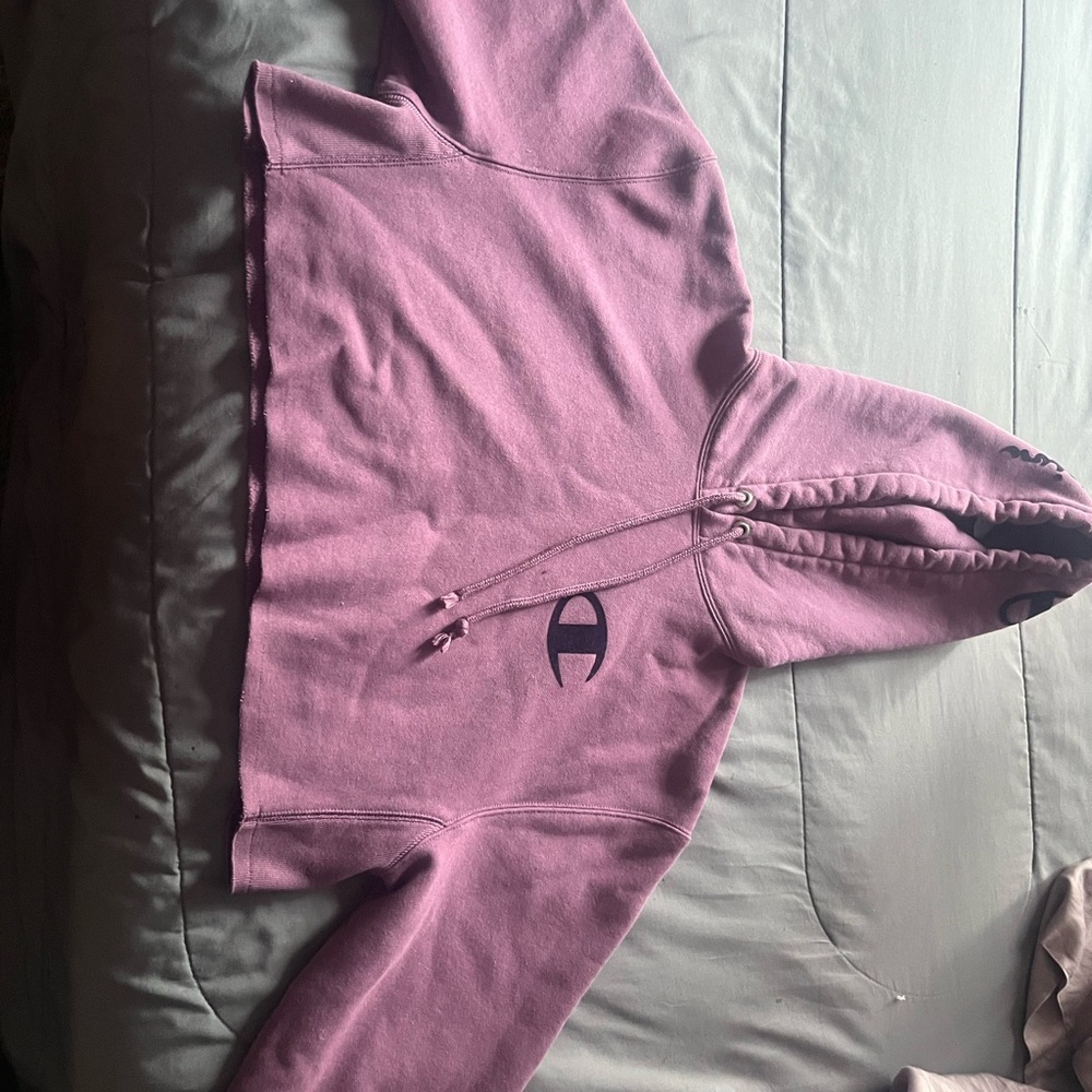 Champion Pink Hooded Sweater with Zipper Closure